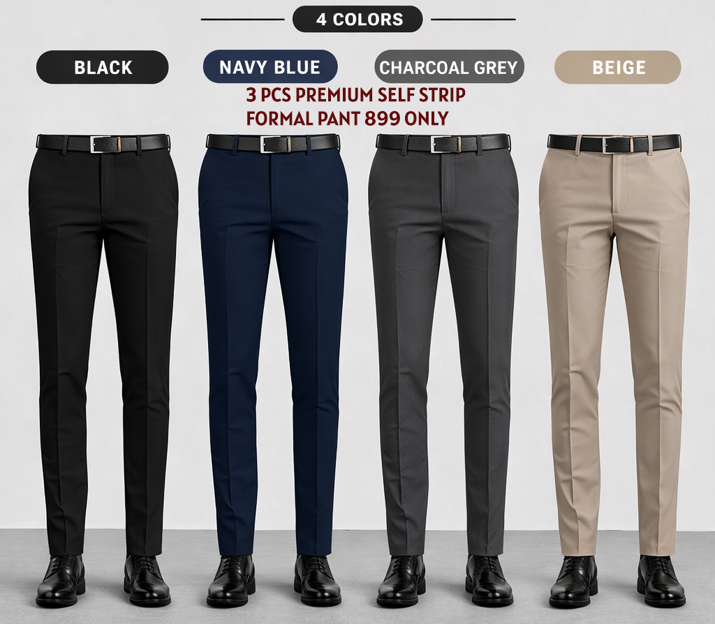 3 formal self strip pant 899 only