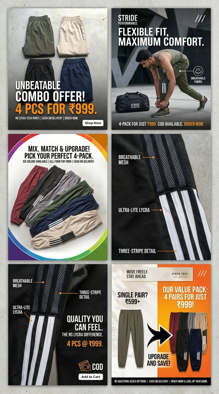 Ns paper cloth track pant 4 piece combo 999 only
